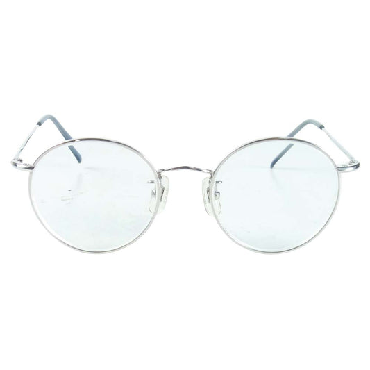 白山眼鏡 ハクサンメガネ st titan boston タイタン ボストン 眼鏡 アイウェア めがね シルバー×グレー系【中古】