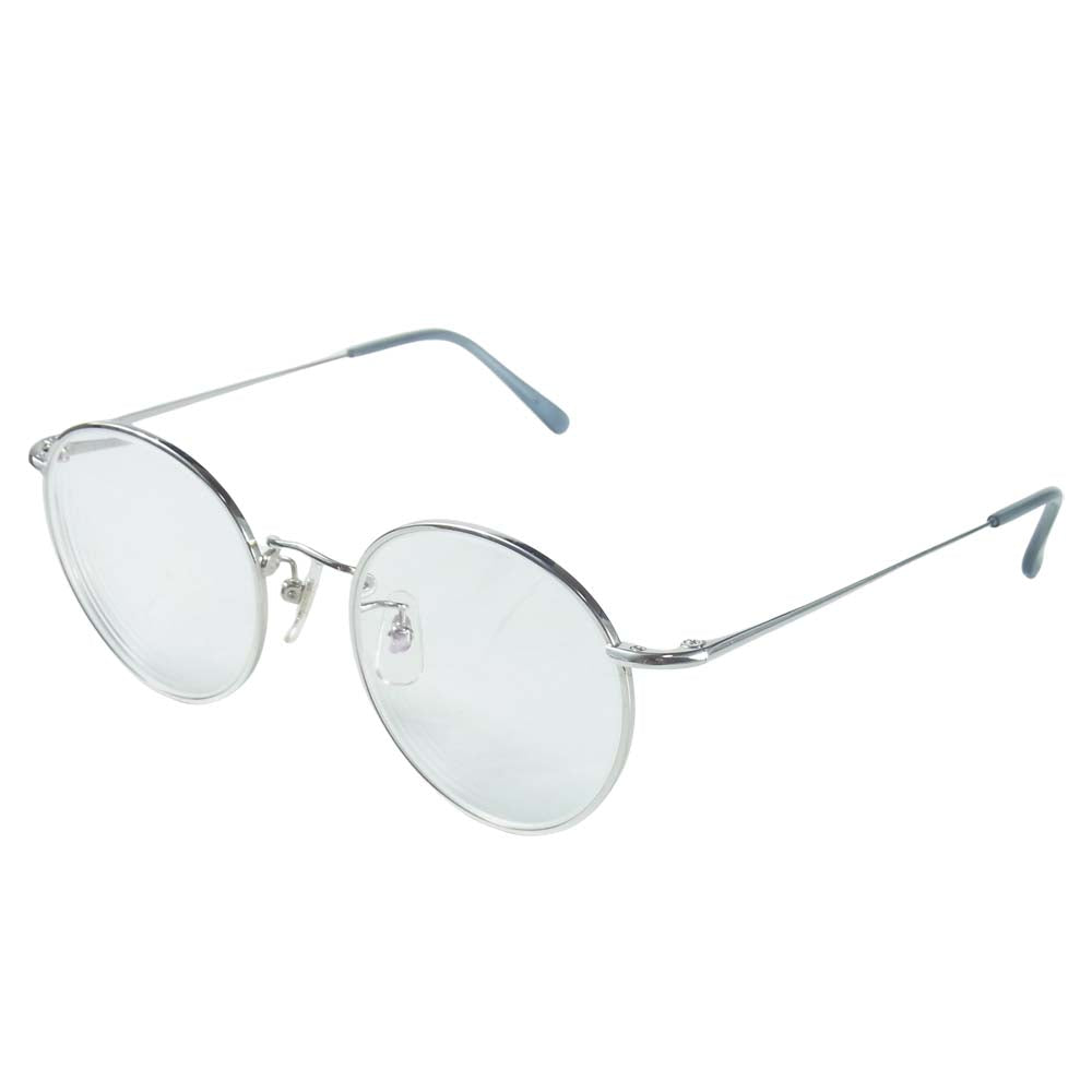 白山眼鏡 ハクサンメガネ st titan boston タイタン ボストン 眼鏡 アイウェア めがね シルバー×グレー系【中古】