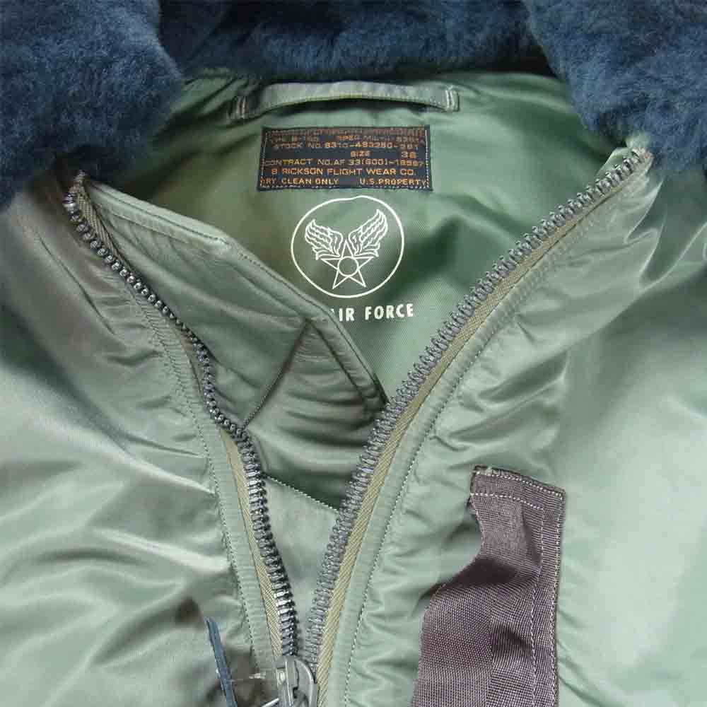 Buzz Rickson's バズリクソンズ BR13872 TYPE-B FLIGHT WEAR CO フライト ジャケット カーキ系 36【新古品】【未使用】【中古】