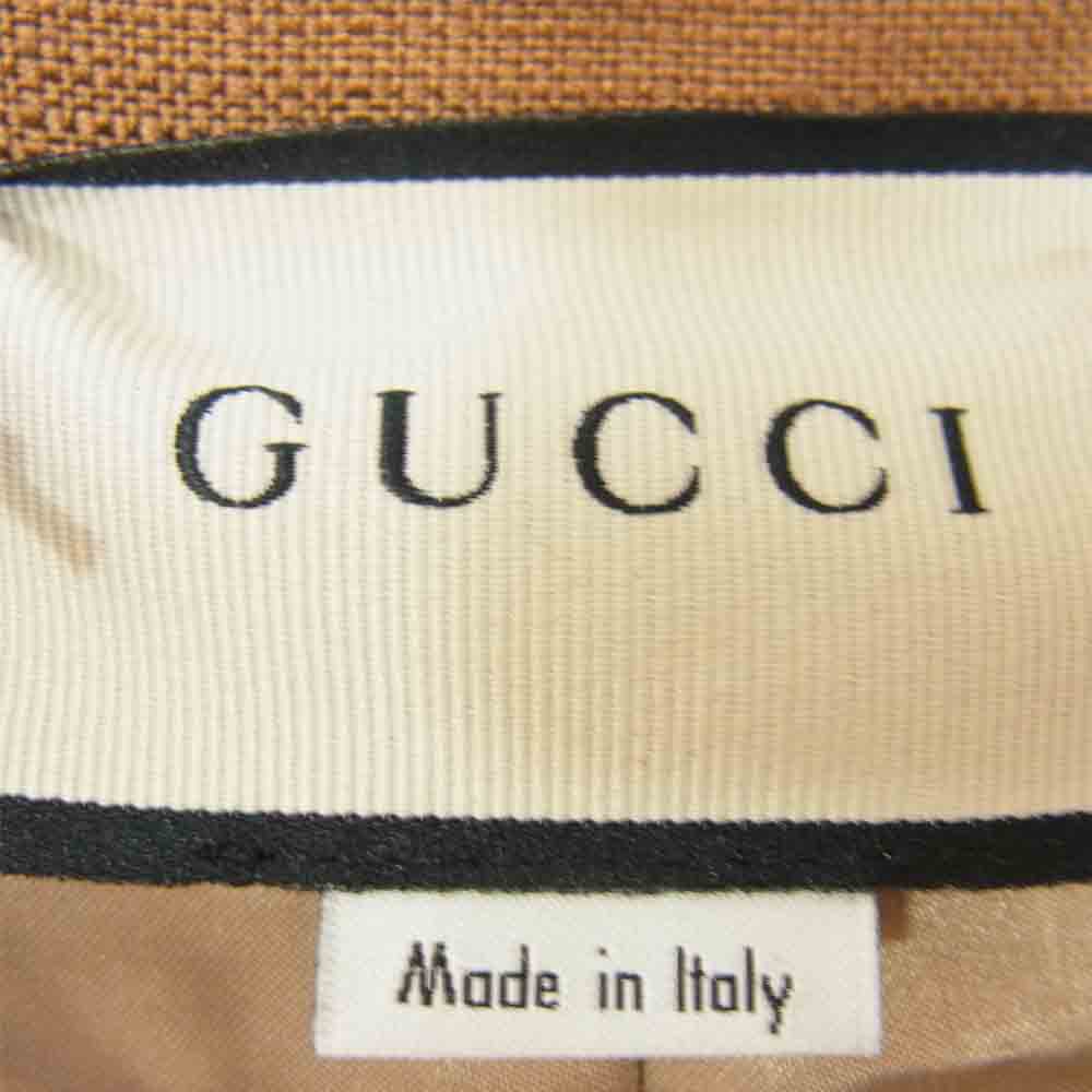 GUCCI グッチ  Z736B 国内正規品 ビスコース シャツ ブラウン系 48【極上美品】【中古】