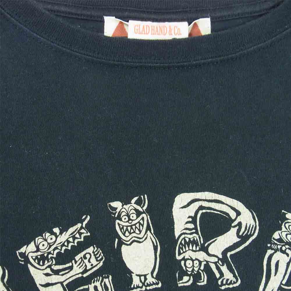 WEIRDO ウィアード GLAD HAND グラッドハンド ロゴ モンスター Tシャツ 半袖 ブラック系 M【中古】