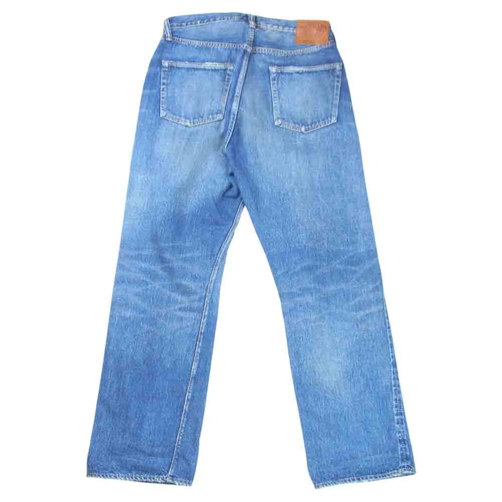 GLADHAND & Co. グラッドハンド GH0105VF × FULLCOUNT フルカウント LOOSE STRAIGHT VINTAGE FINISH ダメージ加工 ボタンフライ ルーズ ストレート デニム パンツ インディゴブルー系 34【中古】