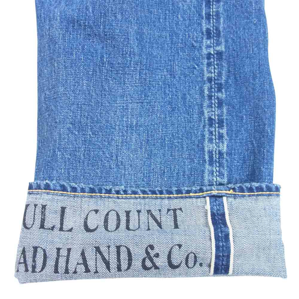GLADHAND & Co. グラッドハンド GH0105VF × FULLCOUNT フルカウント LOOSE STRAIGHT VINTAGE FINISH ダメージ加工 ボタンフライ ルーズ ストレート デニム パンツ インディゴブルー系 34【中古】