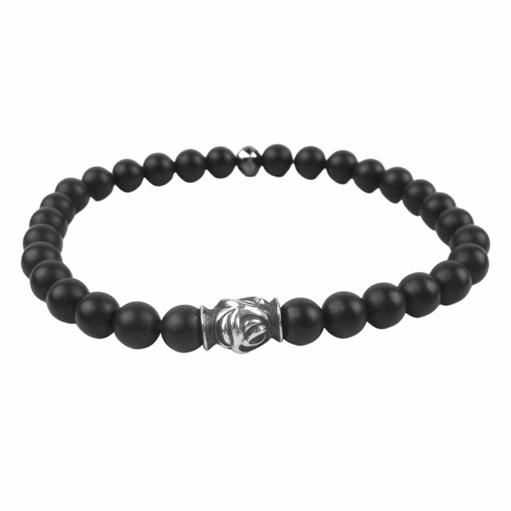 LONE ONES ロンワンズ MF Stone Bracelet EAGLE BEADS SMALL イーグルビーズ 6mm ストーン ブレスレット ブラック系【中古】