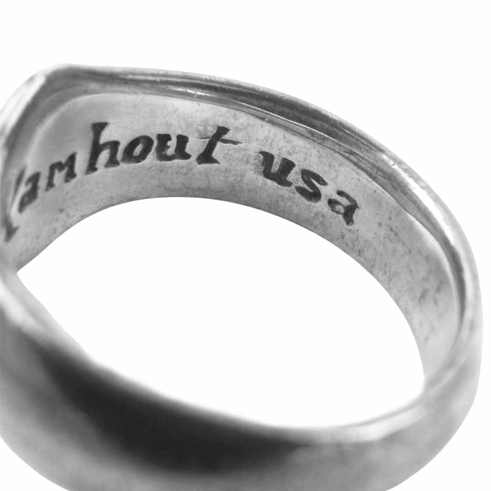 LEONARD KAMHOUT レナードカムホート シルク リング アメリカ製 シルバー系 11号【中古】