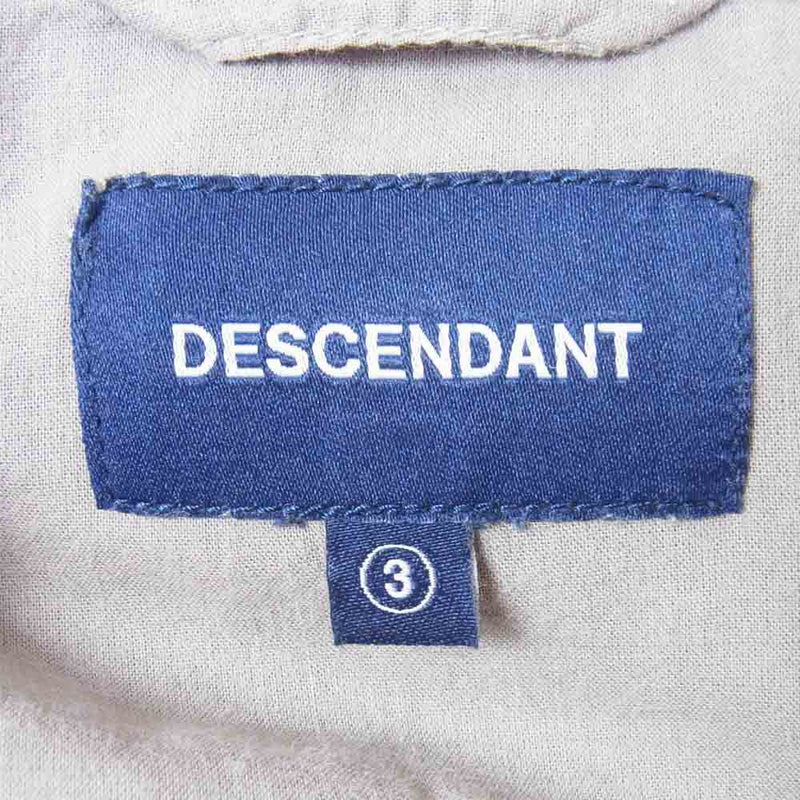 DESCENDANT ディセンダント 19SS PETROGLYPA CUBA SS SHIRT 刺繍 キューバ シャツ グレー系 3【中古】