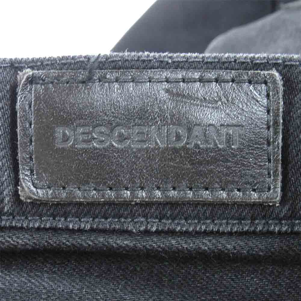 DESCENDANT ディセンダント DIN-4 JEANS 加工 デニム パンツ 日本製 パッチワーク ブラック系 2【中古】
