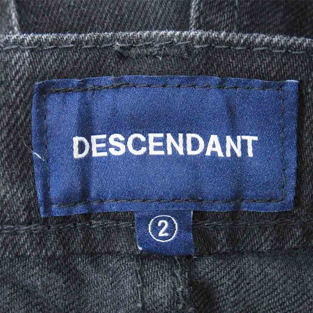 DESCENDANT ディセンダント DIN-4 JEANS 加工 デニム パンツ 日本製 パッチワーク ブラック系 2【中古】