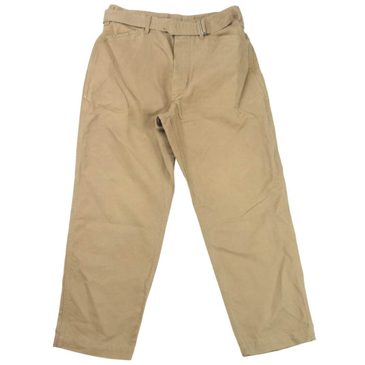 COMOLI コモリ L03-03007 パンツ ベルト 日本製 コットン リネン ベージュブラウン系 1【中古】