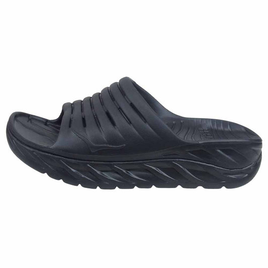HOKA ONE ONE ホカ オネオネ 1099673 ORA RECOVERY SLIDE オラ リカバリー スライド サンダル 27cm ブラック ブラック系 27㎝【新古品】【未使用】【中古】