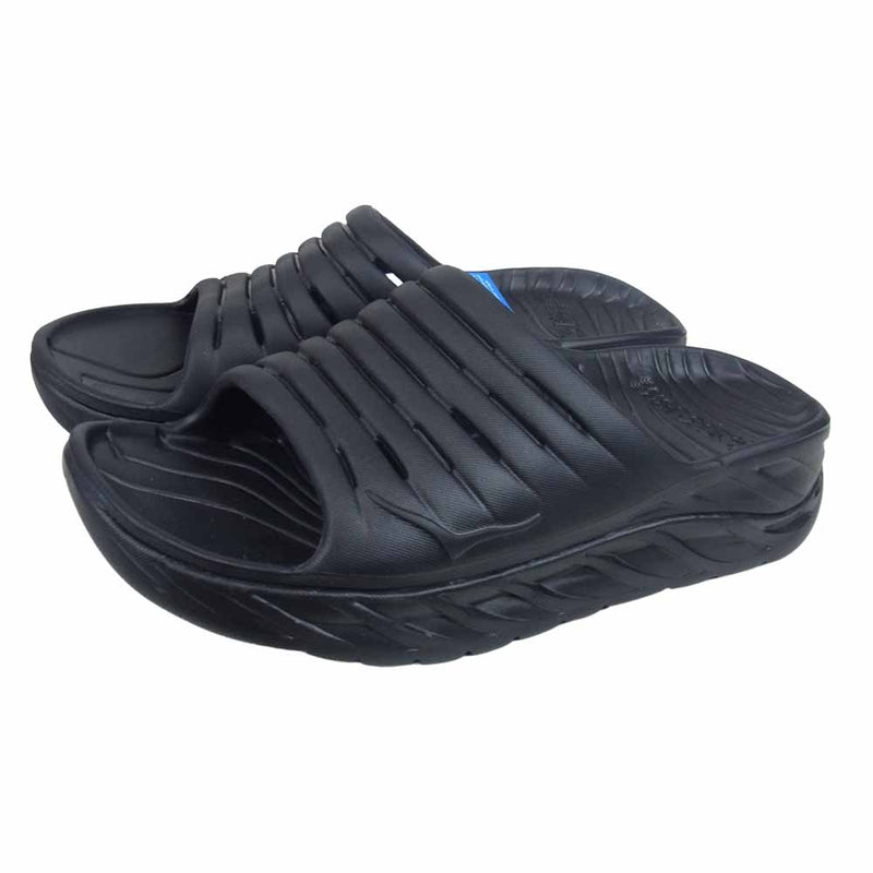 HOKA ONE ONE ホカ オネオネ 1099673 ORA RECOVERY SLIDE オラ リカバリー スライド サンダル 27cm ブラック ブラック系 27㎝【新古品】【未使用】【中古】