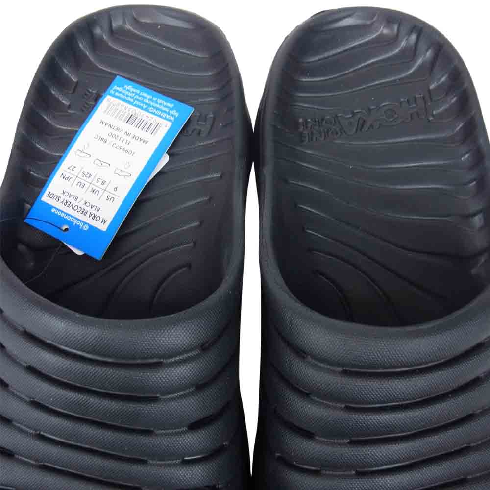 HOKA ONE ONE ホカ オネオネ 1099673 ORA RECOVERY SLIDE オラ リカバリー スライド サンダル 27cm ブラック ブラック系 27㎝【新古品】【未使用】【中古】