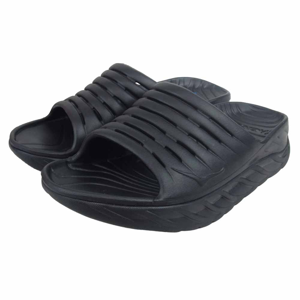 HOKA ONE ONE ホカ オネオネ 1099673 ORA RECOVERY SLIDE オラ リカバリー スライド サンダル 26cm ブラック ブラック系 26cm 【新古品】【未使用】【中古】