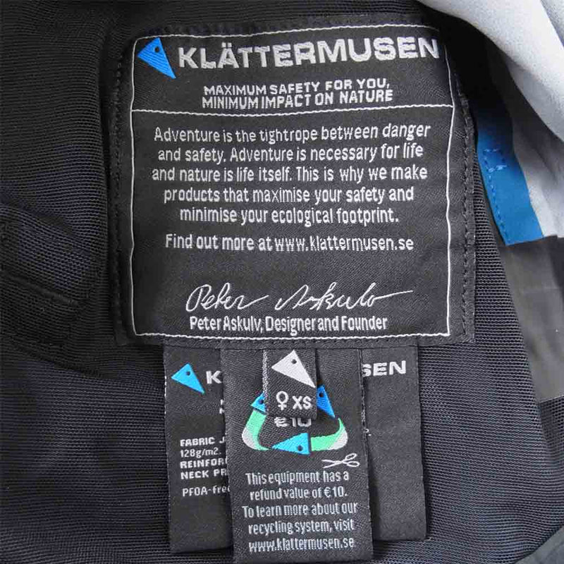 KLATTERMUSEN クレッタルムーセン 103575 Allgron Jacket ウィメンズ アルグロン ジャケット ブルー系 XS【新古品】【未使用】【中古】