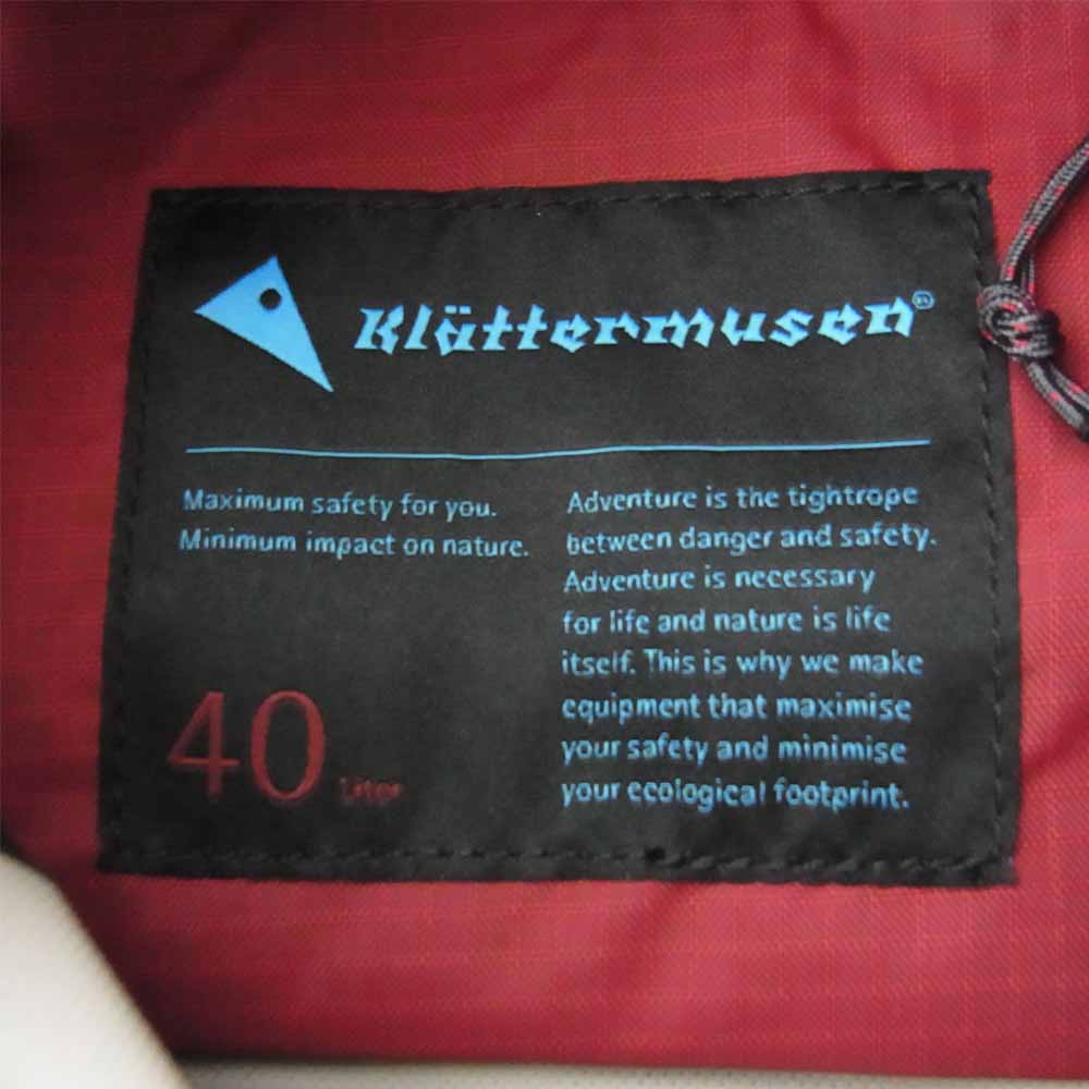 KLATTERMUSEN クレッタルムーセン 40389U91 961 RAVEN GRIP 2.0 Trekking Backpack 40L　グリップ バック バッグ グレー系 40L【新古品】【未使用】【中古】