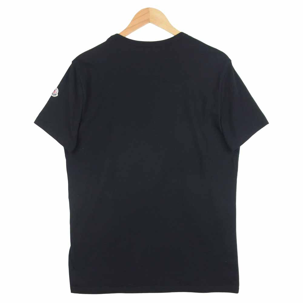 MONCLER モンクレール F10918C73710 国内正規品 Screen Print Lettering Short Sleeve T-shirt スクリーン プリント 半袖 Tシャツ ブラック系 L【新古品】【未使用】【中古】