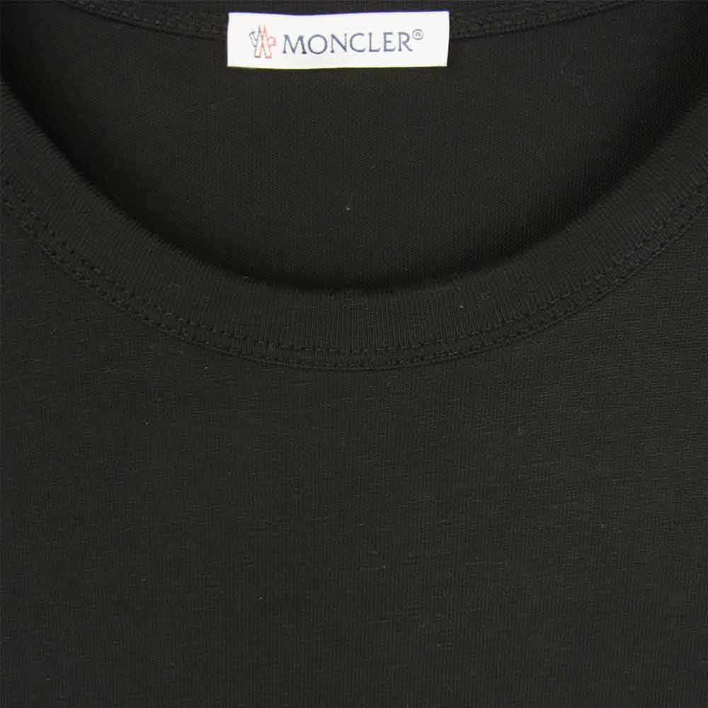 MONCLER モンクレール F10918C73710 国内正規品 Screen Print Lettering Short Sleeve T-shirt スクリーン プリント 半袖 Tシャツ ブラック系 L【新古品】【未使用】【中古】