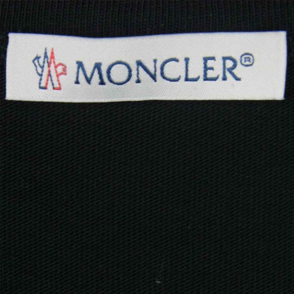 MONCLER モンクレール F10918C73710 国内正規品 Screen Print Lettering Short Sleeve T-shirt スクリーン プリント 半袖 Tシャツ ブラック系 L【新古品】【未使用】【中古】
