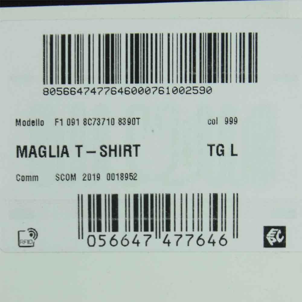 MONCLER モンクレール F10918C73710 国内正規品 Screen Print Lettering Short Sleeve T-shirt スクリーン プリント 半袖 Tシャツ ブラック系 L【新古品】【未使用】【中古】