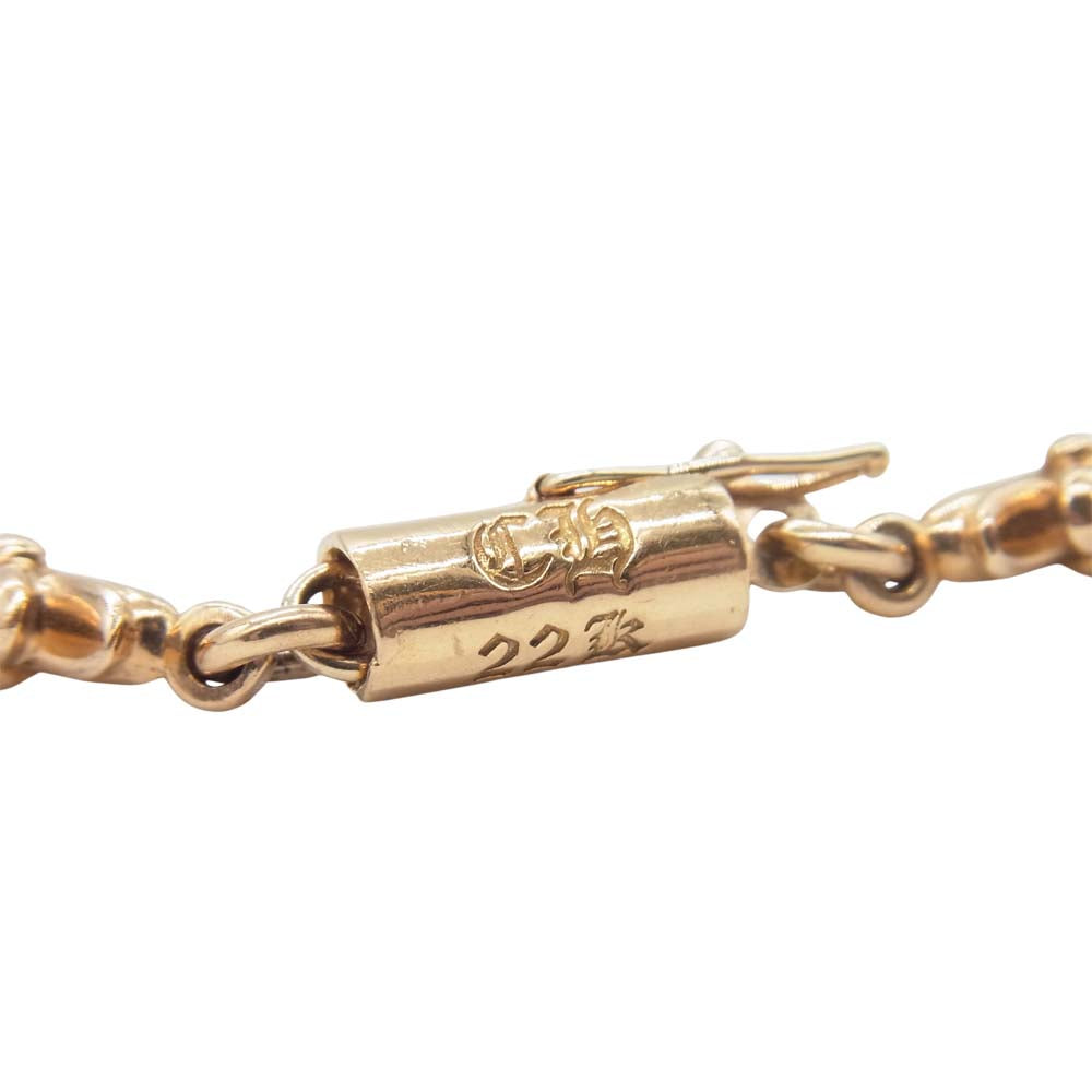 CHROME HEARTS クロムハーツ（原本有） 22K タイニーE CHプラス ブレスレット 13リンク ゴールド系【中古】
