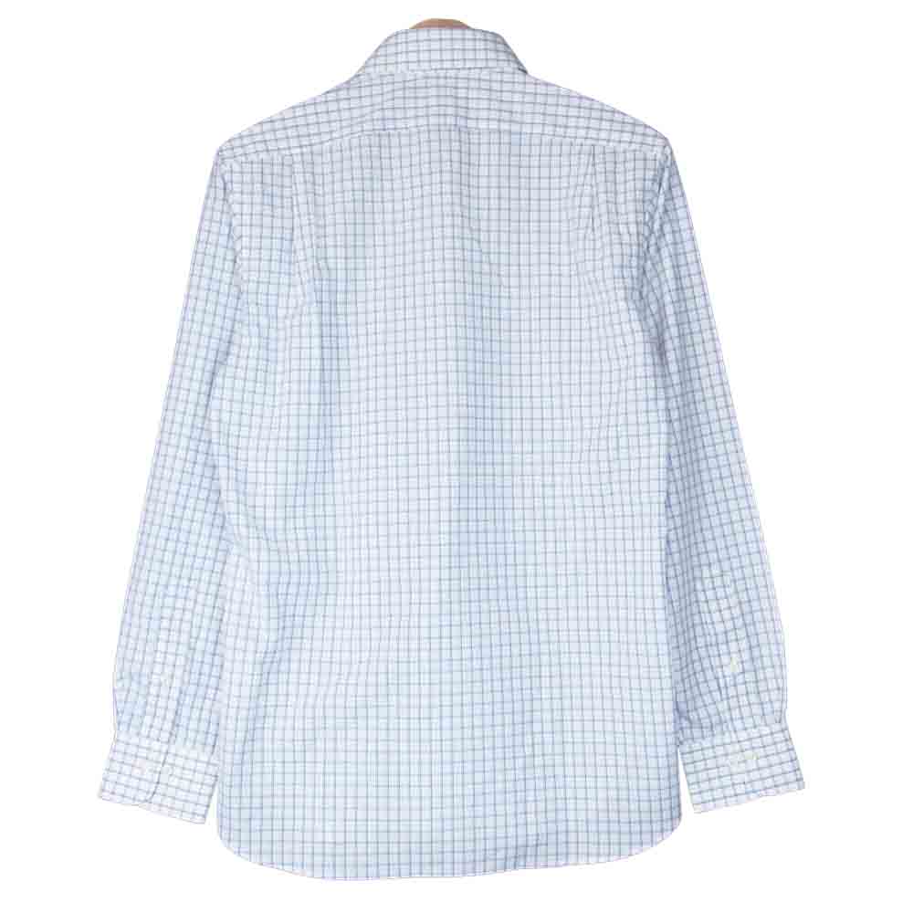 POLO RALPH LAUREN ポロ・ラルフローレン 国内正規品 ワイドカラー チェック シャツ ホワイト系 15／38【中古】