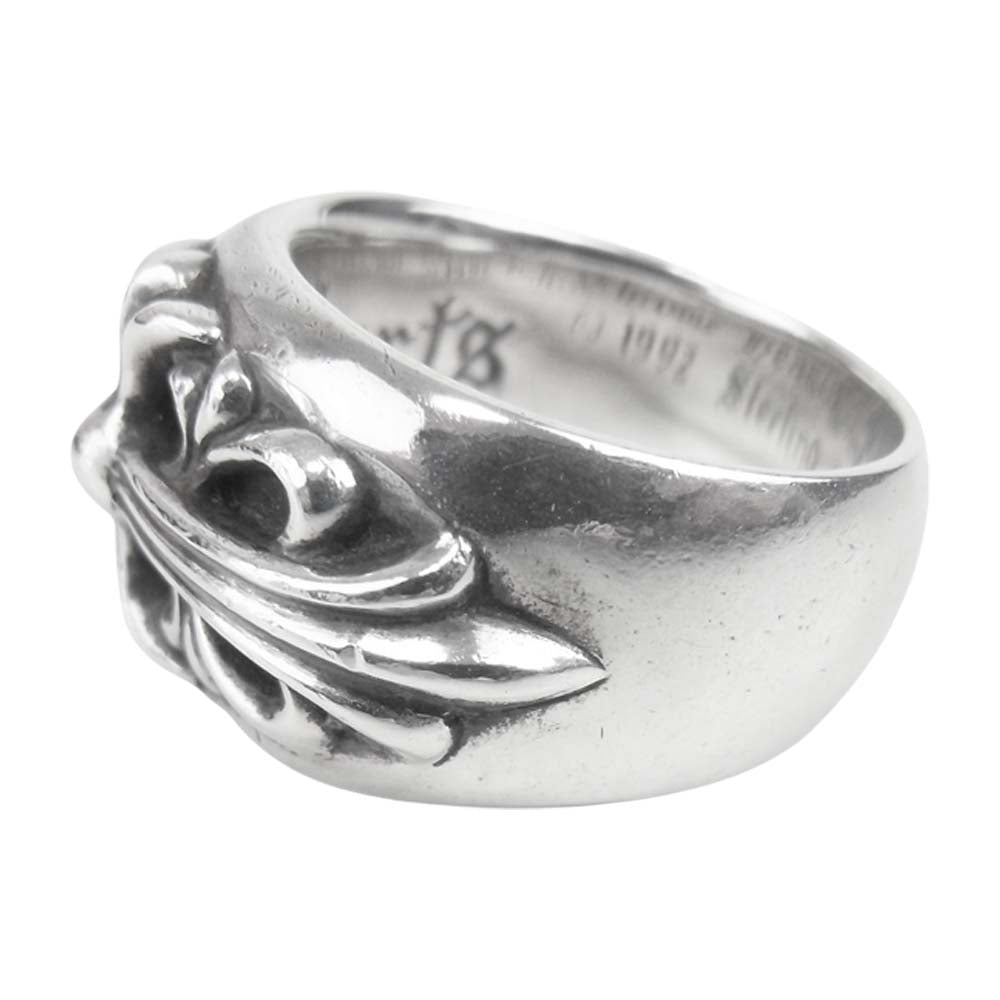 CHROME HEARTS クロムハーツ（原本有） FLRL CRS RING フローラルクロス リング シルバー系 13号程度【中古】