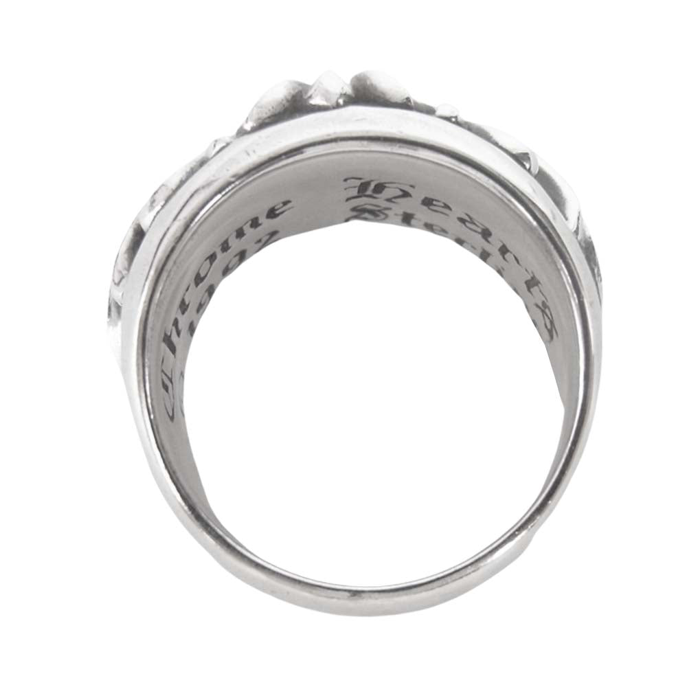 CHROME HEARTS クロムハーツ（原本有） FLRL CRS RING フローラルクロス リング シルバー系 13号程度【中古】