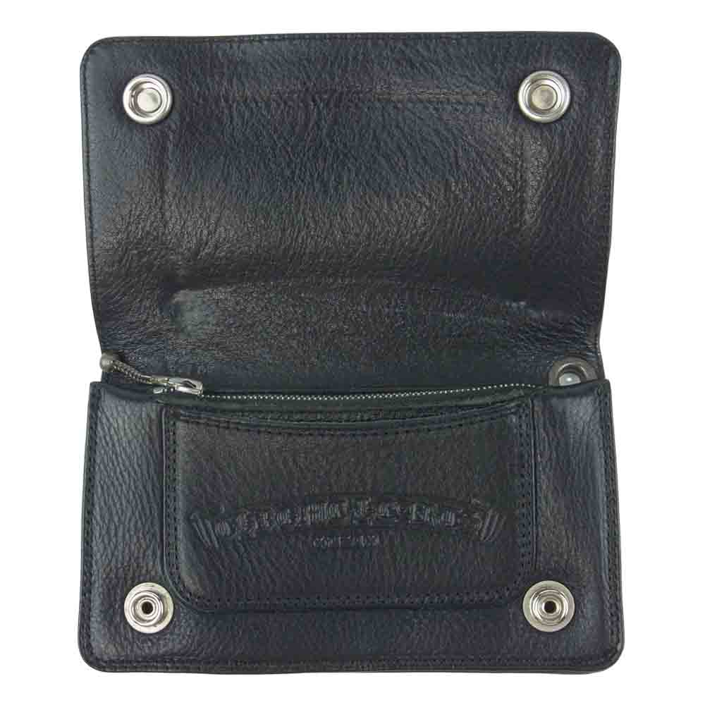 CHROME HEARTS クロムハーツ（原本有） 1ZIP BLK 1ジップ レザー ウォレット ブラック系【中古】