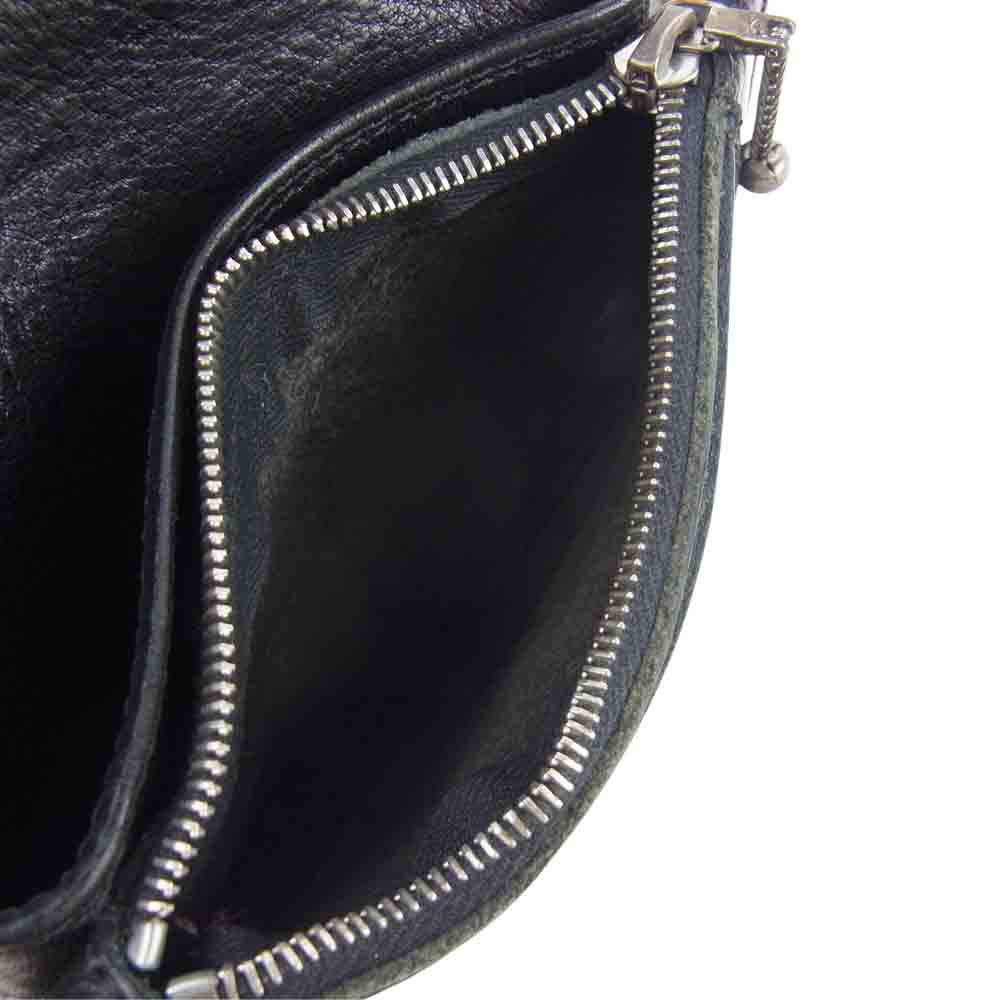 CHROME HEARTS クロムハーツ（原本有） 1ZIP BLK 1ジップ レザー ウォレット ブラック系【中古】