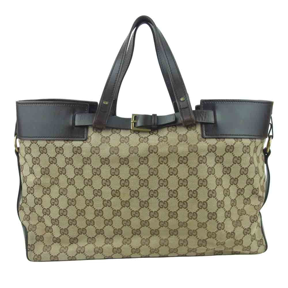 GUCCI グッチ 106251 GG キャンバス トートバッグ イタリア製 ブラウン系【中古】