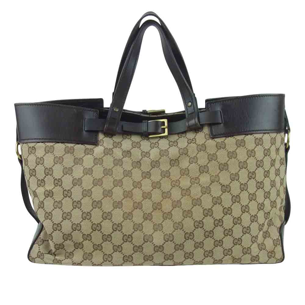 GUCCI グッチ 106251 GG キャンバス トートバッグ イタリア製 ブラウン系【中古】