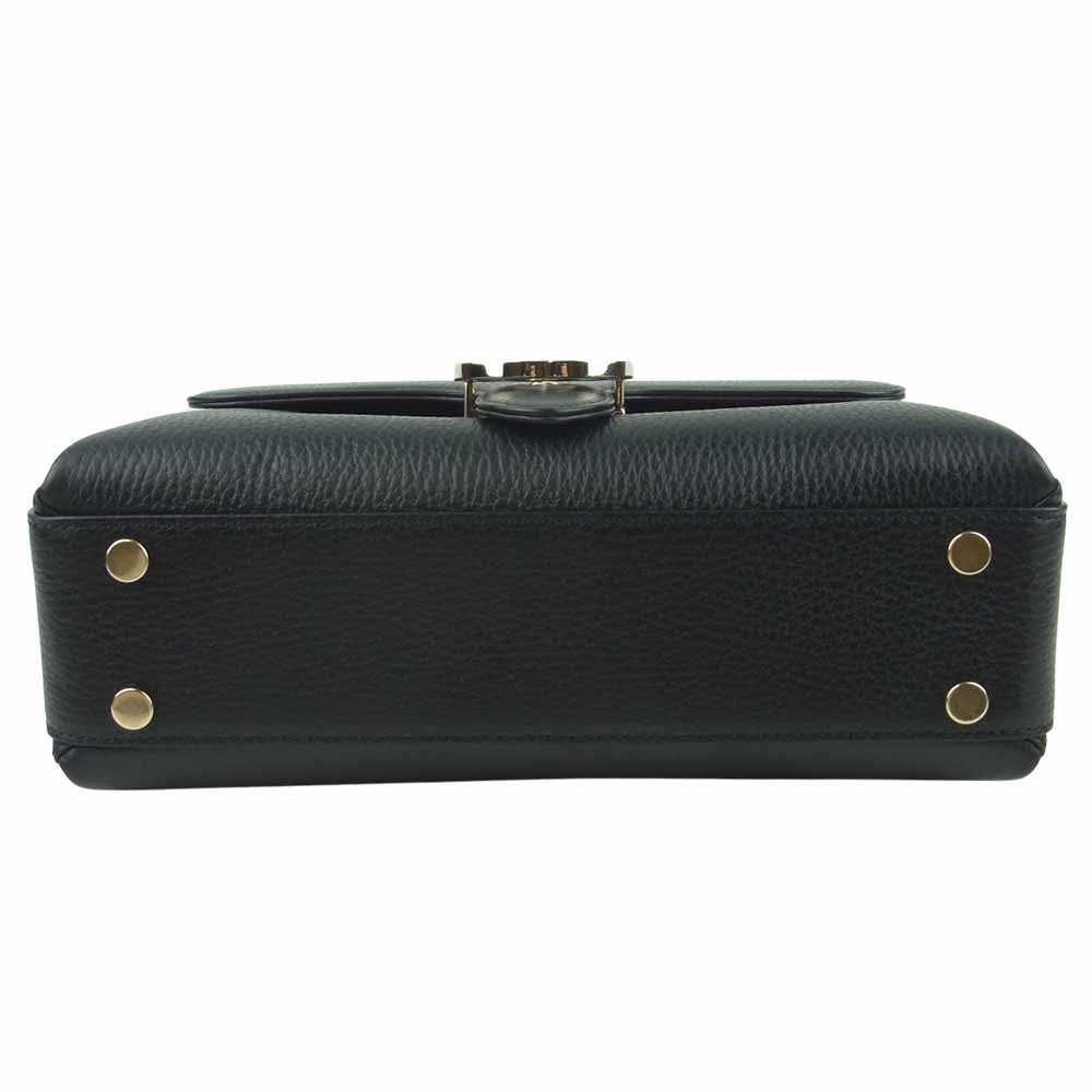 GUCCI グッチ 510302 インターロッキング G チェーン ショルダーバッグ イタリア製 ブラック系【美品】【中古】