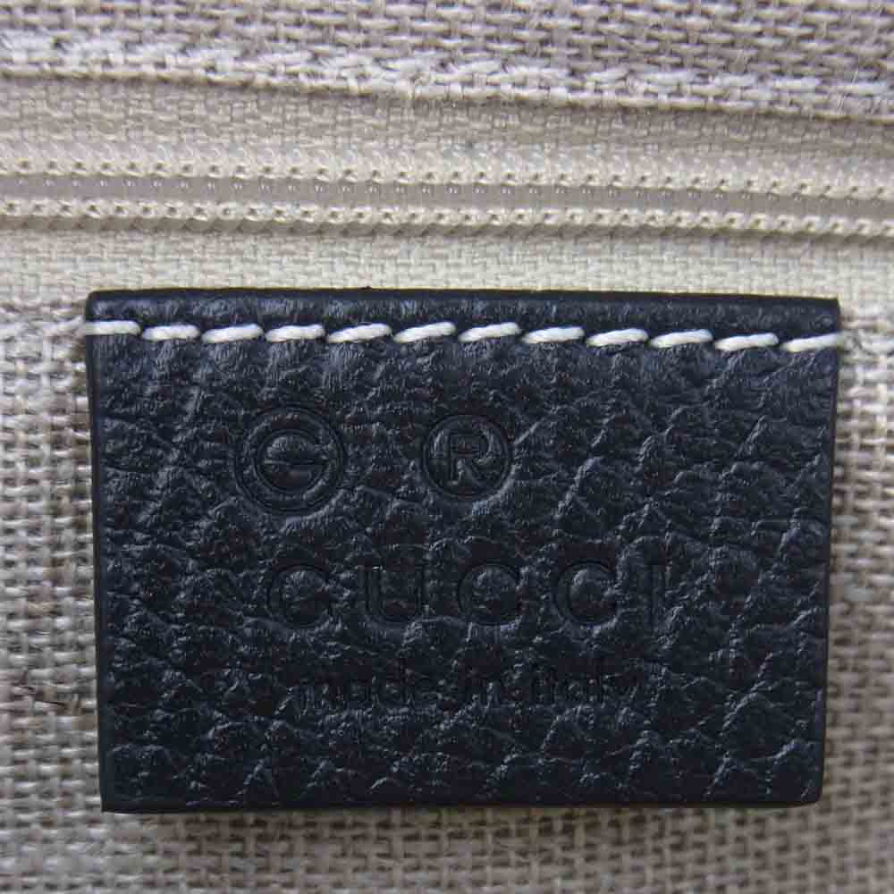 GUCCI グッチ 510302 インターロッキング G チェーン ショルダーバッグ イタリア製 ブラック系【美品】【中古】