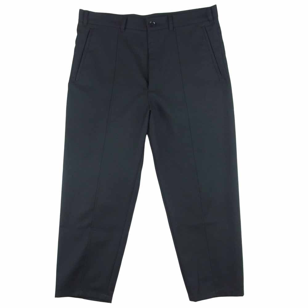 Yohji Yamamoto ヨウジヤマモト GR-P21-100 GroundY T/W Gaberdine Round Cutting Slacks ギャバジン テーパード パンツ ブラック系 3【美品】【中古】