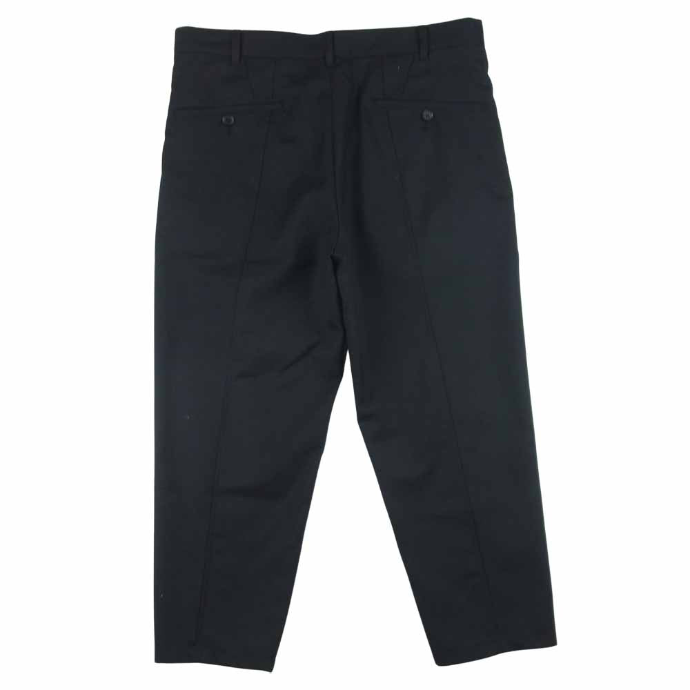 Yohji Yamamoto ヨウジヤマモト GR-P21-100 GroundY T/W Gaberdine Round Cutting Slacks ギャバジン テーパード パンツ ブラック系 3【美品】【中古】