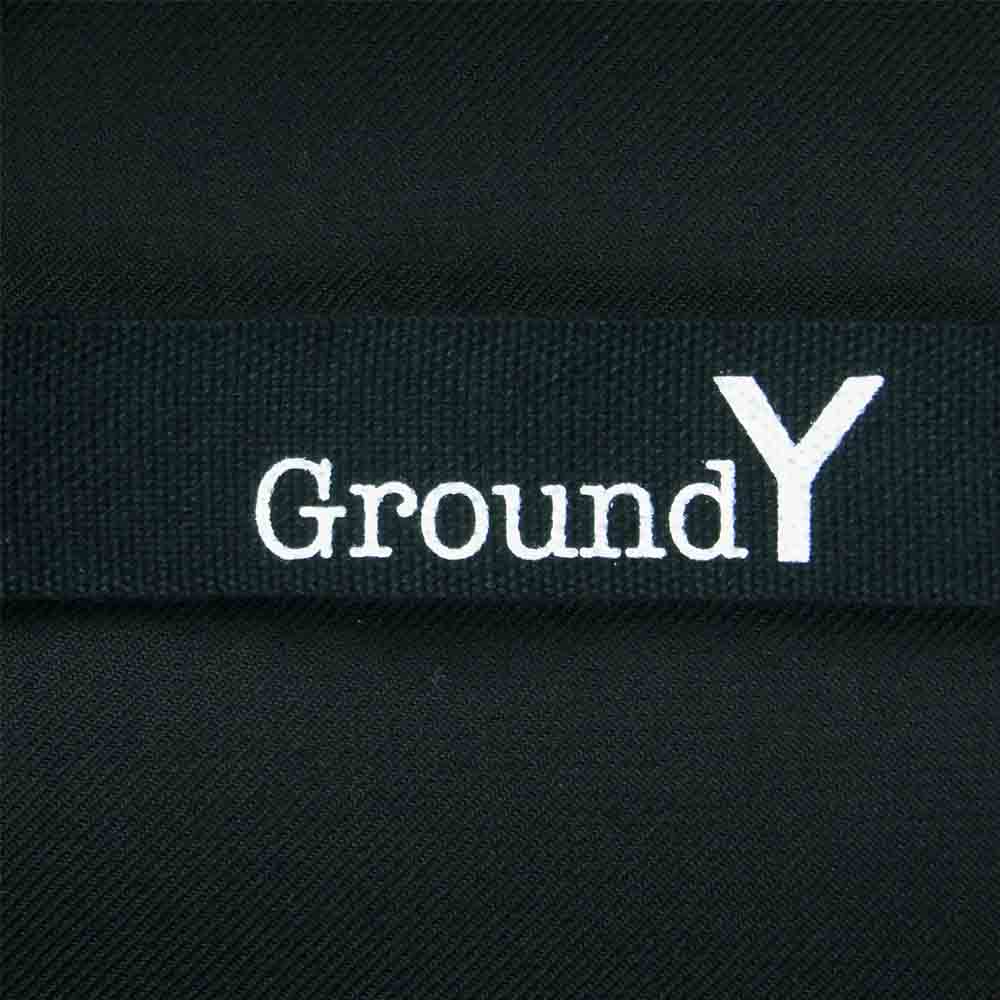 Yohji Yamamoto ヨウジヤマモト GroundY GC-B05-100 T/W Gaberdine Zipper Shirt ギャバジン ジッパー 長袖 シャツ ブラック系 1【美品】【中古】