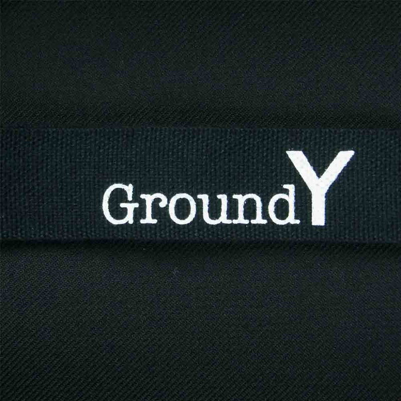Yohji Yamamoto ヨウジヤマモト GroundY GC-B05-100 T/W Gaberdine Zipper Shirt ギャバジン ジッパー 長袖 シャツ ブラック系 1【美品】【中古】