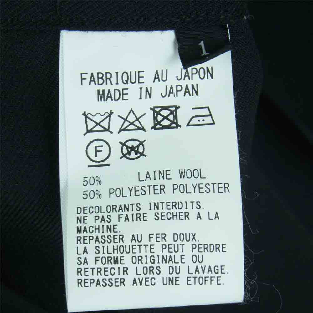 Yohji Yamamoto ヨウジヤマモト GroundY GC-B05-100 T/W Gaberdine Zipper Shirt ギャバジン ジッパー 長袖 シャツ ブラック系 1【美品】【中古】