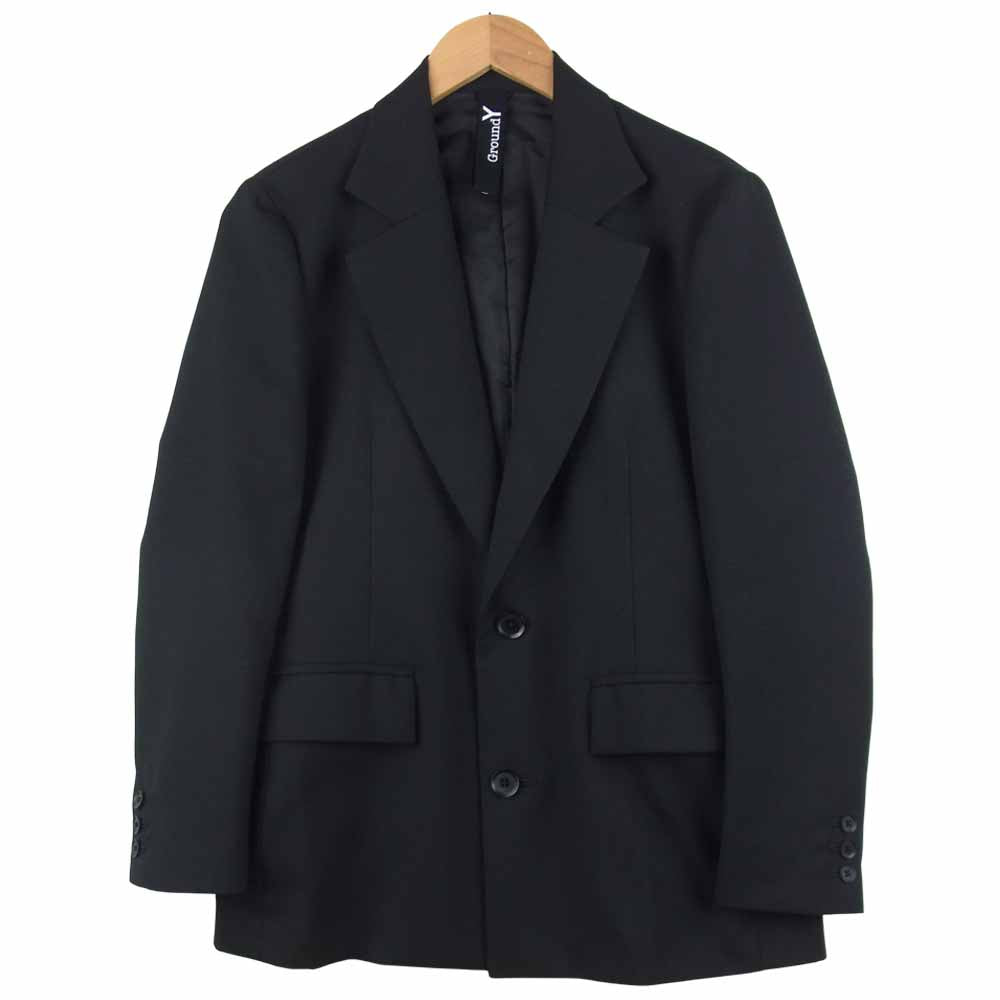 Yohji Yamamoto ヨウジヤマモト GroundY GR-J01-100 T/W Gabardine Two Buttons Single Jacket ギャバジン シングル 2B テーラード ジャケット ブラック系 1【美品】【中古】
