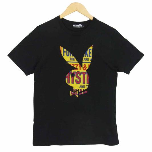 HYSTERIC GLAMOUR ヒステリックグラマー 1281CT05 PLAYBOY プレイボーイ プリント Tシャツ ブラック ブラック系 S【中古】