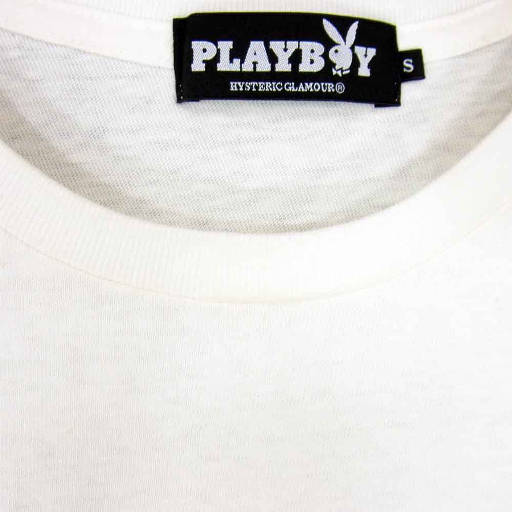 HYSTERIC GLAMOUR ヒステリックグラマー 1281CT05 PLAYBOY プレイボーイ プリント Tシャツ ホワイト ホワイト系 S【中古】