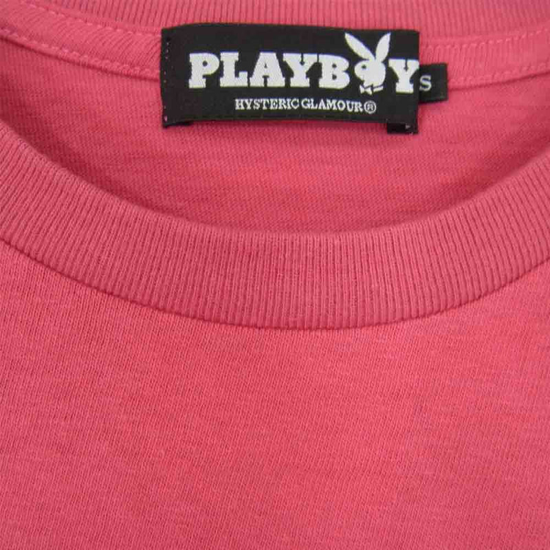 HYSTERIC GLAMOUR ヒステリックグラマー 1281CT05 PLAYBOY プレイボーイ プリント Tシャツ ピンク ピンク系 S【中古】