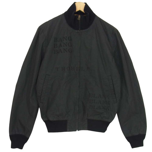 HYSTERIC GLAMOUR ヒステリックグラマー 02181AB08 BANG プリント 裏地 レオパード ブルゾン ブラック系 S【中古】