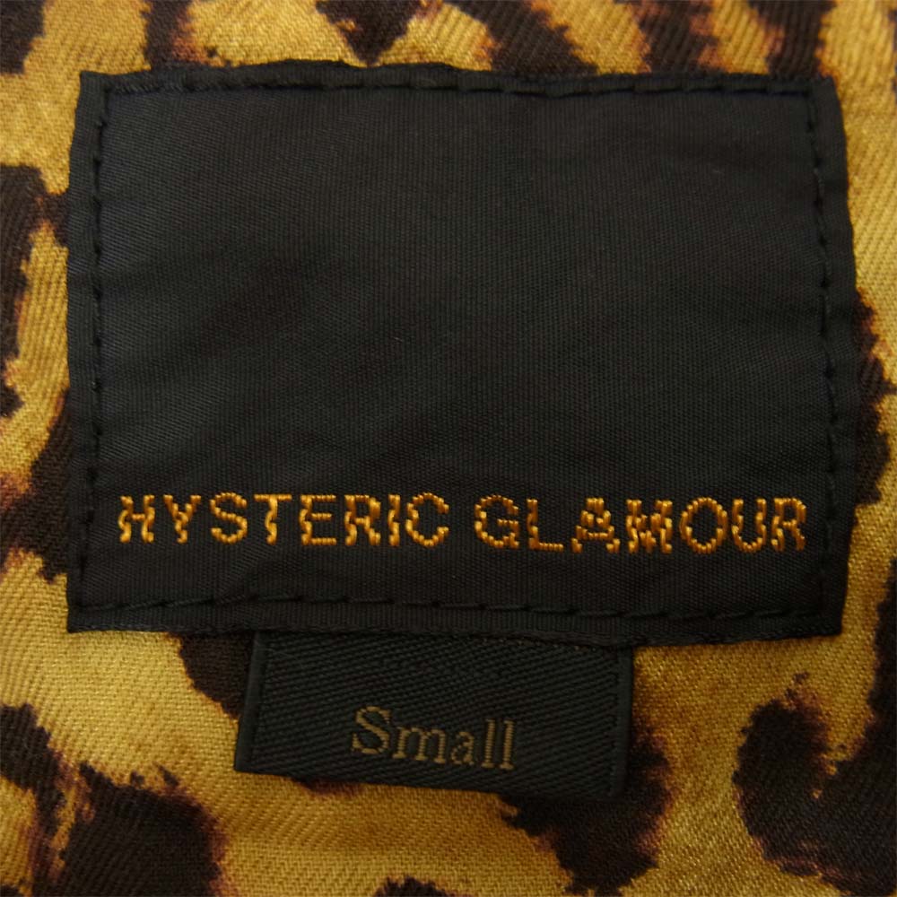 HYSTERIC GLAMOUR ヒステリックグラマー 02181AB08 BANG プリント 裏地 レオパード ブルゾン ブラック系 S【中古】