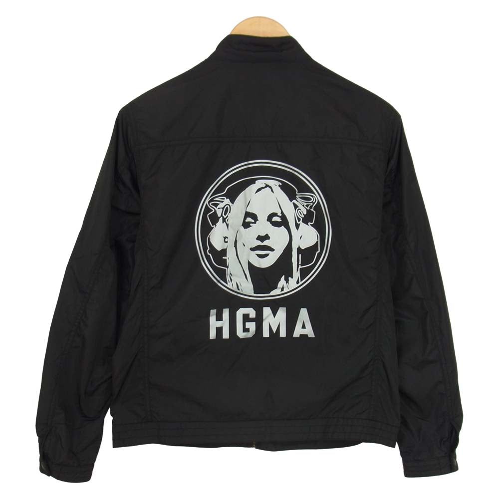 HYSTERIC GLAMOUR ヒステリックグラマー 0253AB02 HGMA バックプリント ナイロン ジャケット ブラック系 S【美品】【中古】