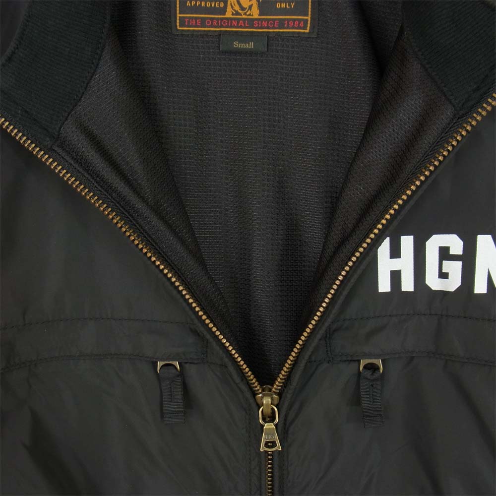 HYSTERIC GLAMOUR ヒステリックグラマー 0253AB02 HGMA バックプリント ナイロン ジャケット ブラック系 S【美品】【中古】