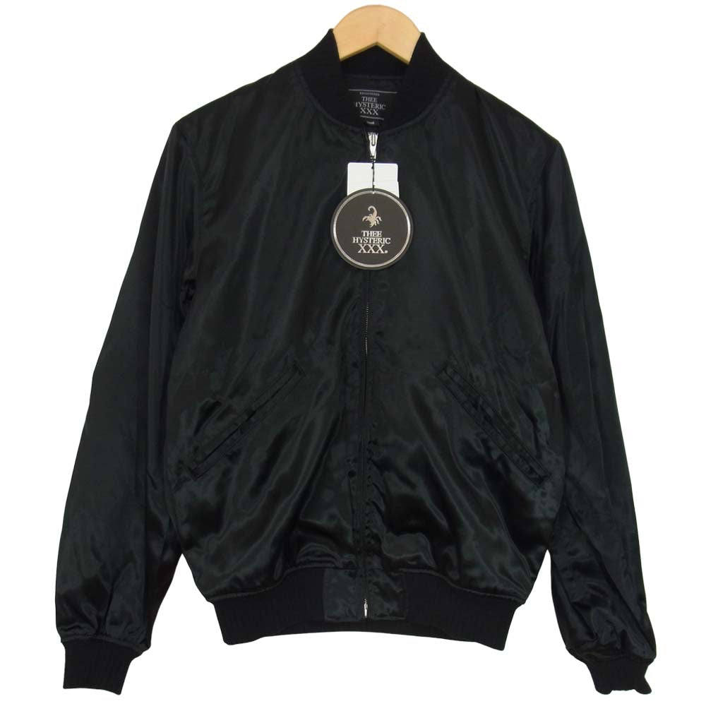 HYSTERIC GLAMOUR ヒステリックグラマー 0621AB03296 XXX トリプルエックス Rolling Stones ローリングストーンズ スーベニア ブルゾン ブラック系 S【新古品】【未使用】【中古】
