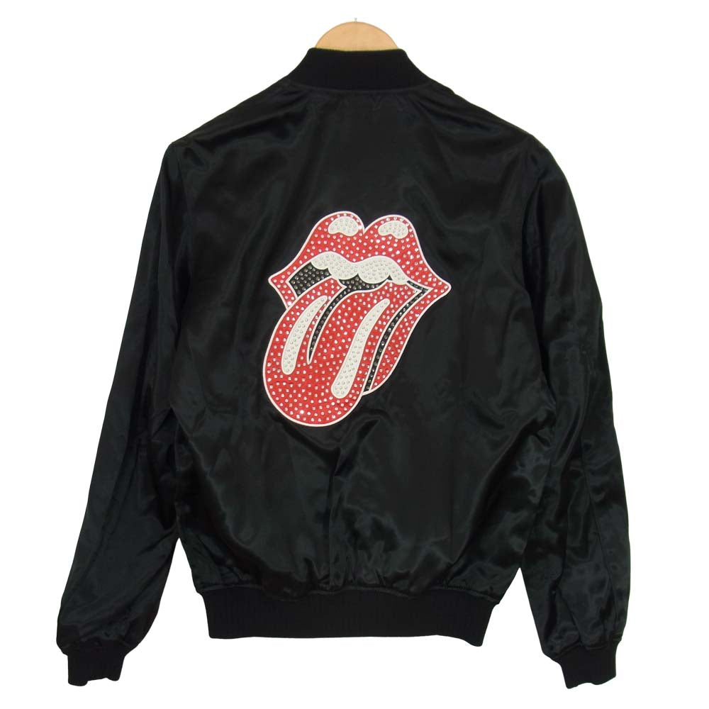 HYSTERIC GLAMOUR ヒステリックグラマー 0621AB03296 XXX トリプルエックス Rolling Stones ローリングストーンズ スーベニア ブルゾン ブラック系 S【新古品】【未使用】【中古】