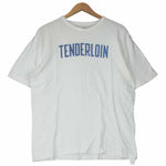 TENDERLOIN テンダーロイン クルーネック 染み込みプリント Tシャツ ホワイト系 L【中古】