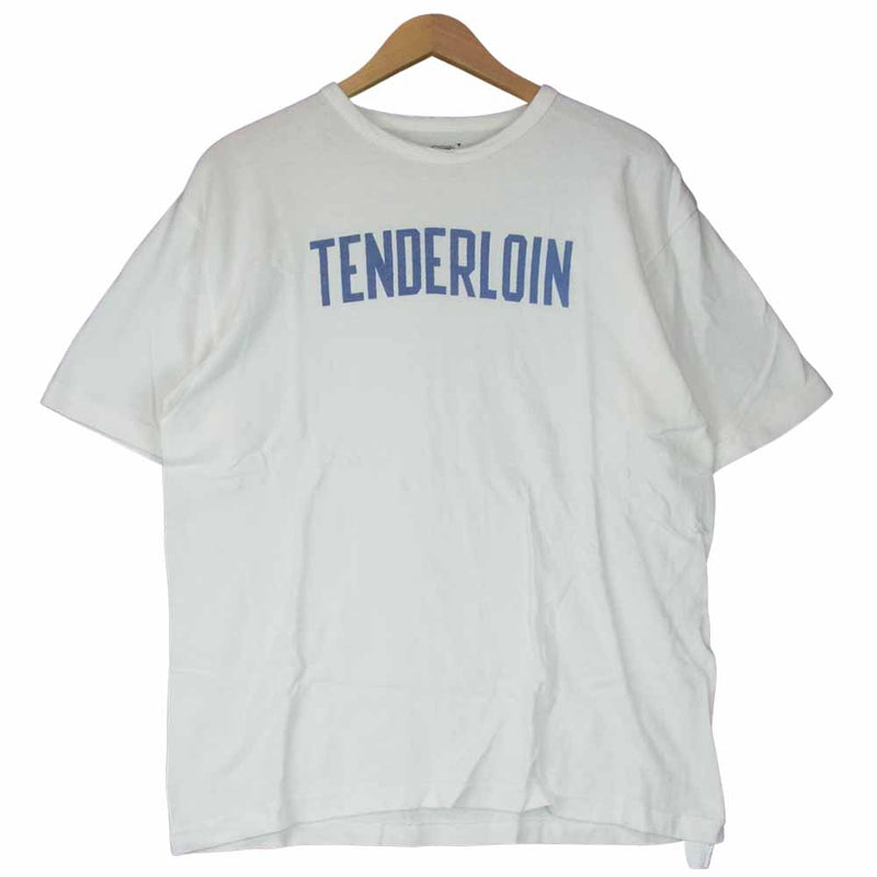 TENDERLOIN テンダーロイン クルーネック 染み込みプリント Tシャツ ホワイト系 L【中古】